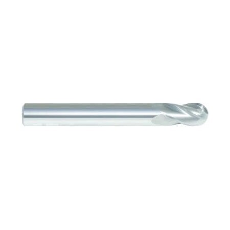 Morse Single End Mill, Ball Nose Center Cutting Stub Length, Series 5976, 1564 Cutter Dia, 2 Overall L 57104